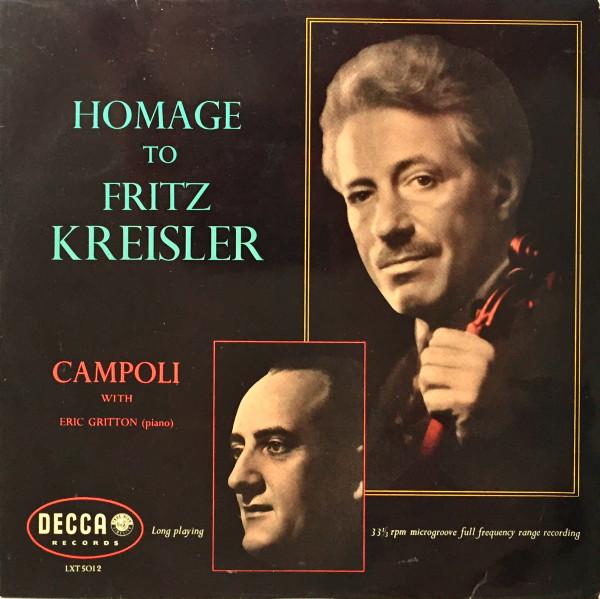 Alfredo Campoli, Eric Gritton - Homage To Fritz Kreisler