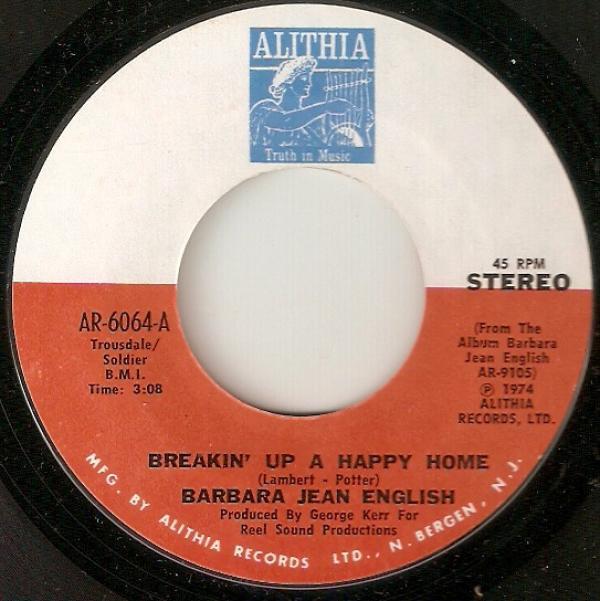 Barbara Jean English - Breakin' Up A Happy Home / Guess Who