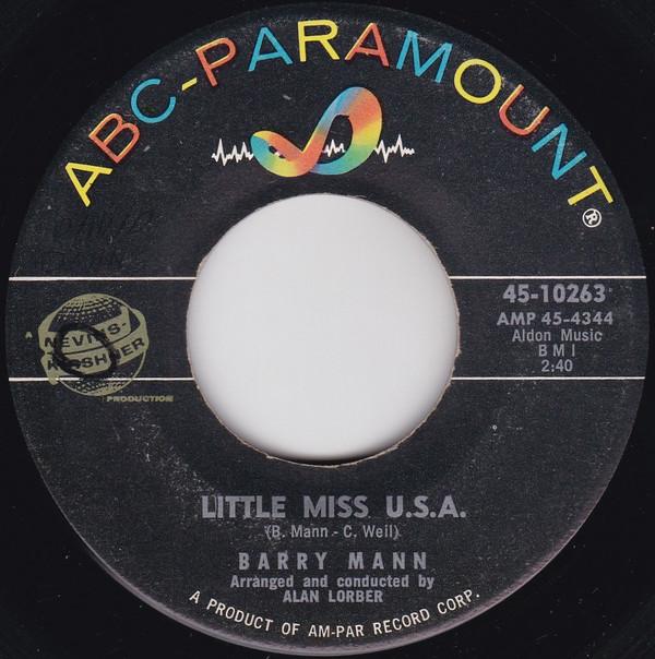 Barry Mann - Little Miss U.S.A. / Find Another Fool