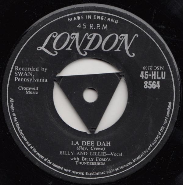 Billy & Lillie, The Thunderbirds (21) - La Dee Dah / The Monster