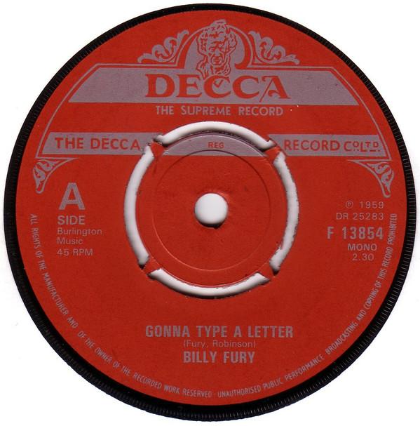 Billy Fury - Gonna Type A Letter