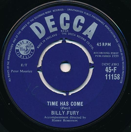 Billy Fury - Time Has Come