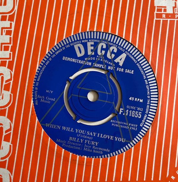 Billy Fury - When Will You Say I Love You