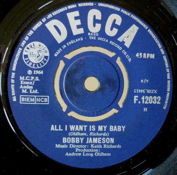 Bobby Jameson - All I Want Is My Baby / Each And Every Day