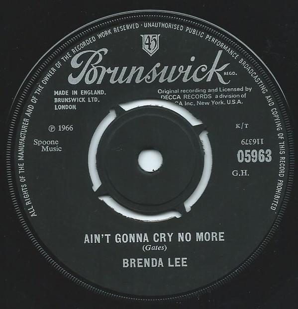 Brenda Lee - Ain't Gonna Cry No More