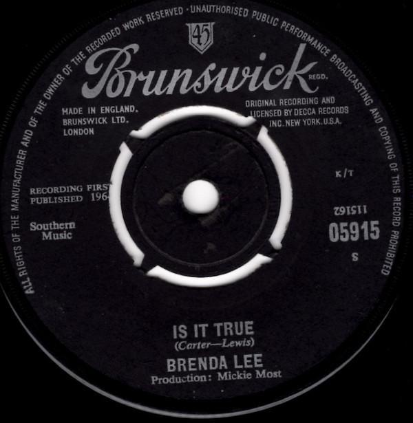 Brenda Lee - Is It True
