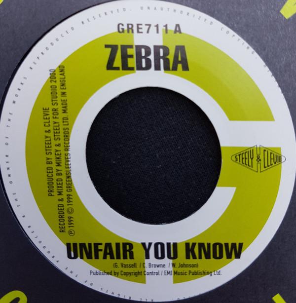 Burro Banton, Zebra (3) - Unfair You Know / Boom Wha Dis