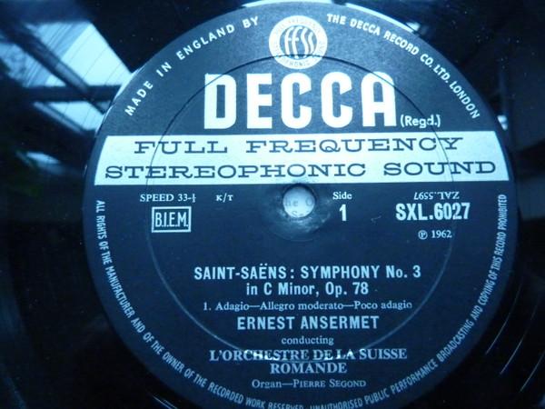 Camille Saint-Saëns, Ernest Ansermet, L'Orchestre De La Suisse Romande - Symphony No.3