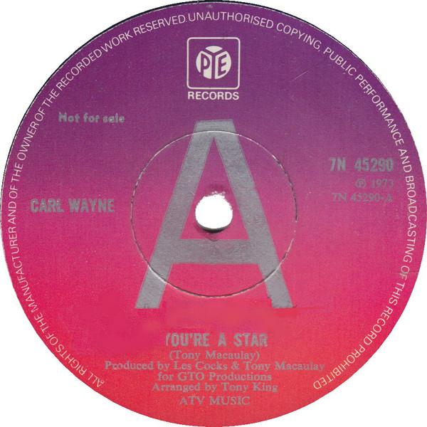 Carl Wayne - You're A Star