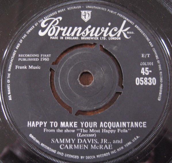 Carmen McRae, Sammy Davis Jr. - Happy To Make Your Acquaintance / Baby It's Cold Outside