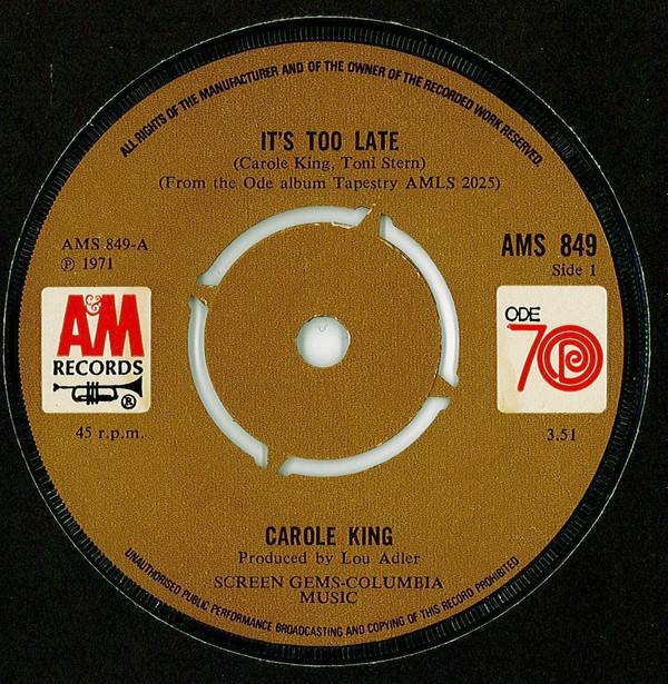 Carole King - It's Too Late