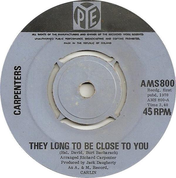 Carpenters - They Long To Be Close To You