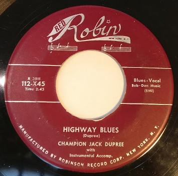 Champion Jack Dupree - Highway Blues / Shake Baby Shake