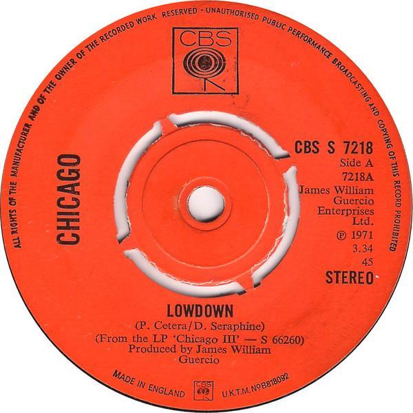 Chicago (2) - Lowdown / Loneliness Is Just A Word