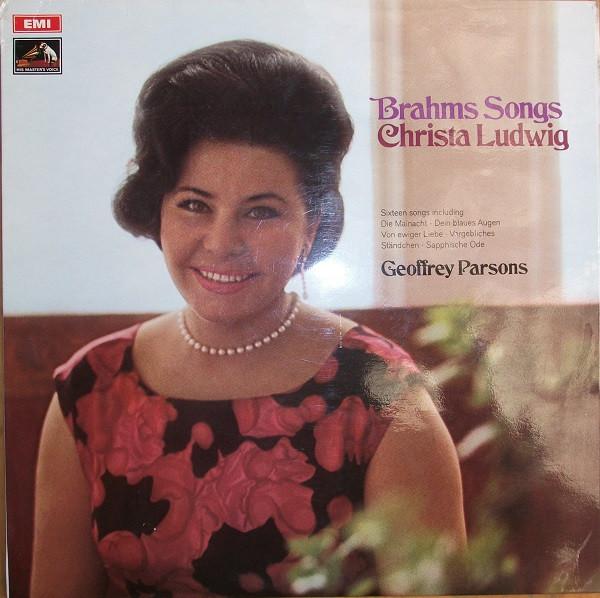 Christa Ludwig, Geoffrey Parsons (2), Johannes Brahms - Brahms Songs Christa Ludwig