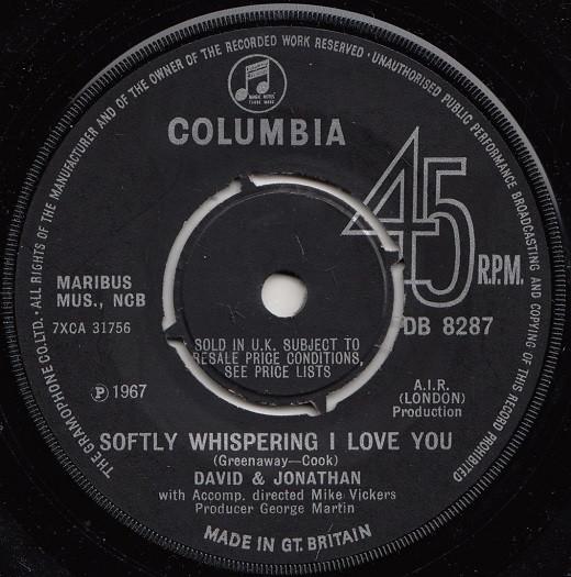 David & Jonathan - Softly Whispering I Love You