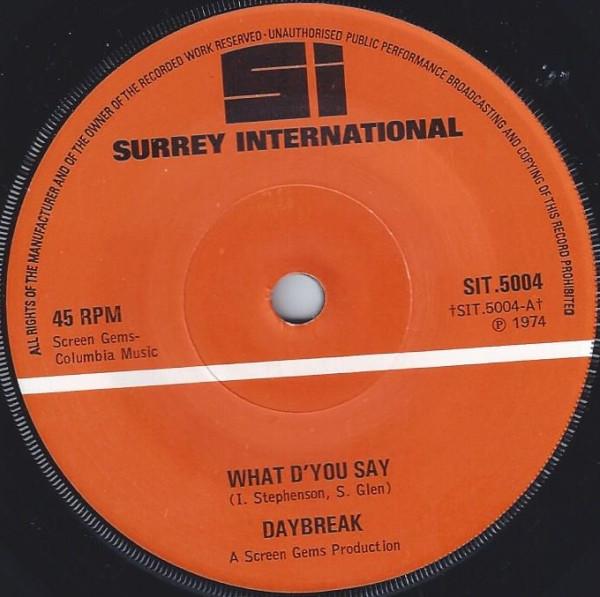 Daybreak (21) - What D'You Say