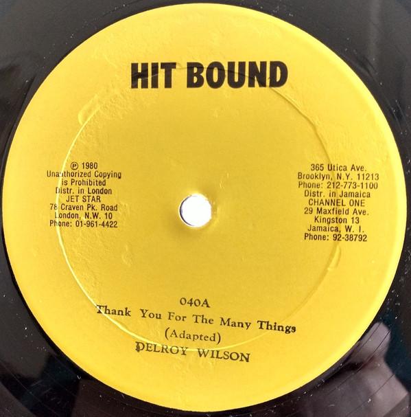 Delroy Wilson - Thank You For The Many Things