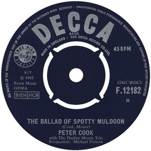 Dudley Moore Trio, Peter Cook - The Ballad Of Spotty Muldoon