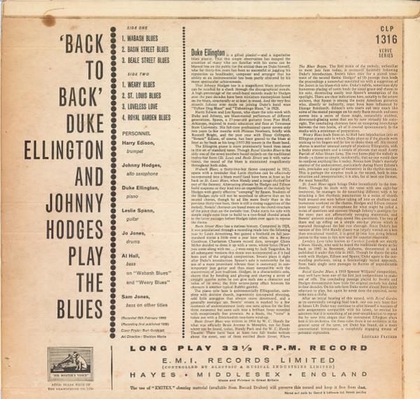 Duke Ellington, Johnny Hodges - Back To Back (Duke Ellington And Johnny Hodges Play The Blues)