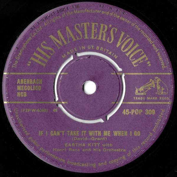 Eartha Kitt, Henri René And His Orchestra - If I Can't Take It With Me When I Go
