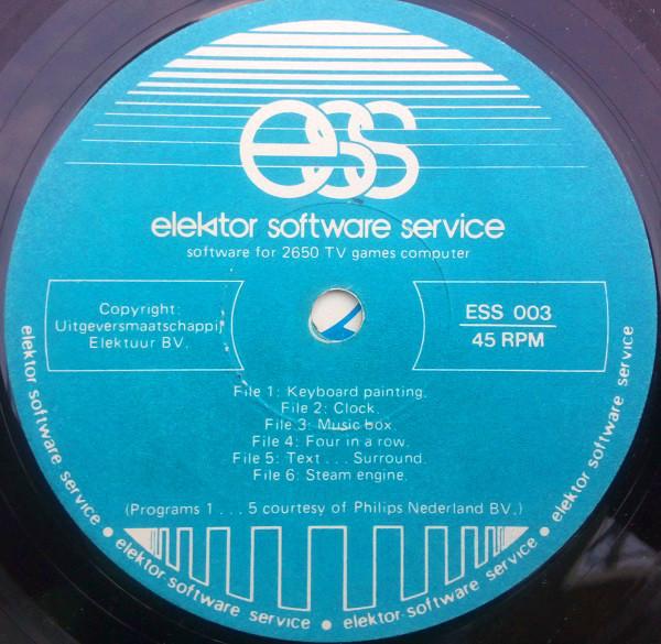  - Elektor Software Service - Software for 2650 TV Games Computer