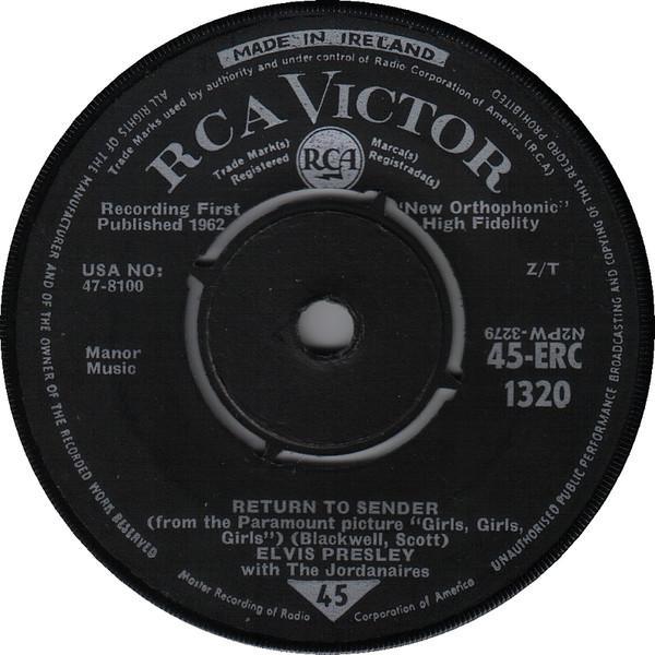 Elvis Presley, The Jordanaires - Return To Sender / Where Do You Come From