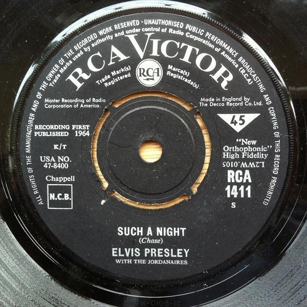 Elvis Presley, The Jordanaires - Such A Night / Never Ending
