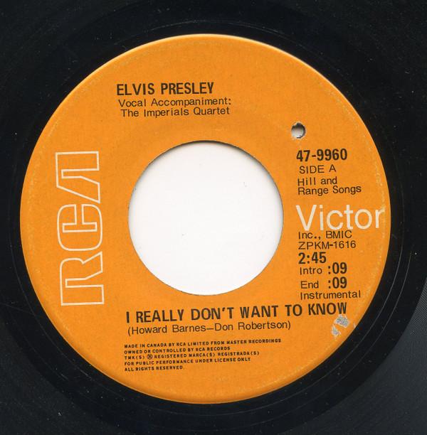 Elvis Presley - I Really Don't Want To Know