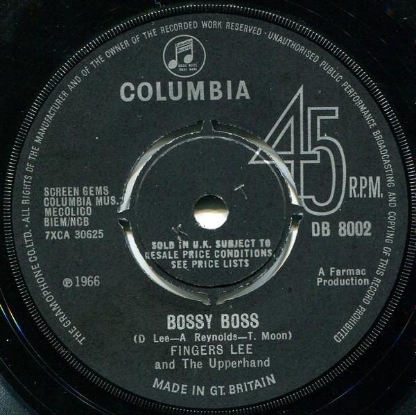 Fingers Lee & The Upper Hand - Bossy Boss  /  Don't Run Away