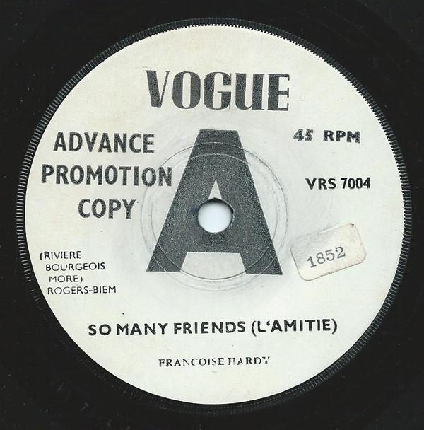 Françoise Hardy - So Many Friends (L'Amitié) / However Much (Et Même)