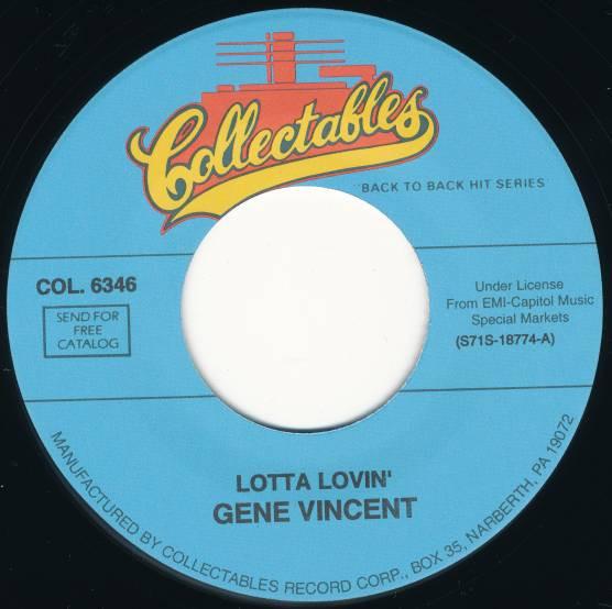 Gene Vincent - Lotta Lovin' / Dance To The Bop