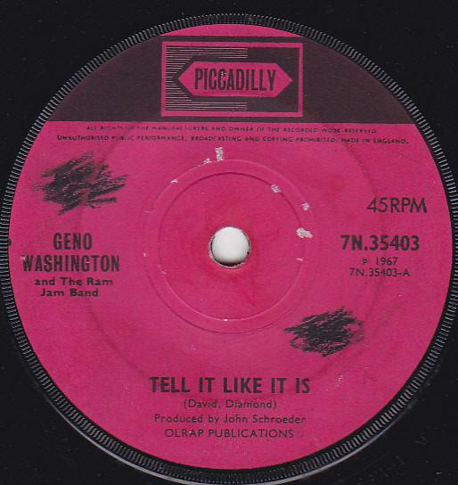 Geno Washington & The Ram Jam Band - Tell It Like It Is / Girl I Want To Marry You