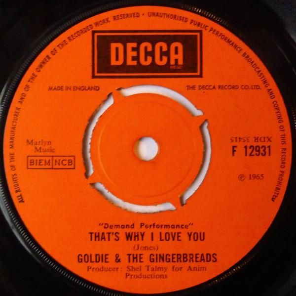 Goldie & The Gingerbreads - That's Why I Love You / Can't You Hear My Heartbeat