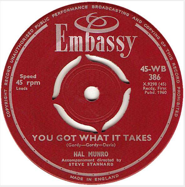 Hal Munro - You Got What It Takes / California Here I Come
