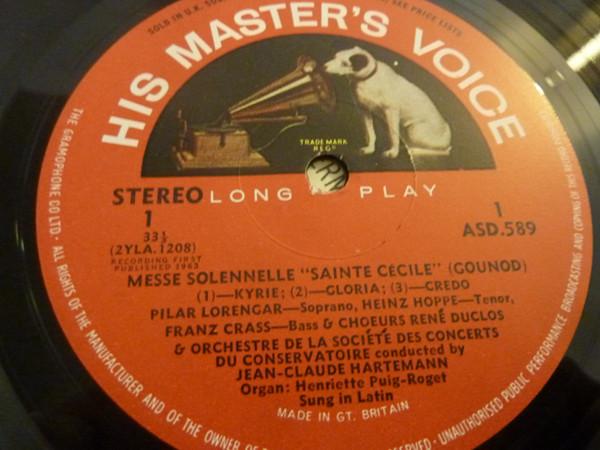 Heinz Hoppe, Charles Gounod, Orchestre De La Société Des Concerts Du Conservatoire, Pilar Lorengar, Jean-Claude Hartemann, Les Chœurs René Duclos - Saint Cecilia Mass
