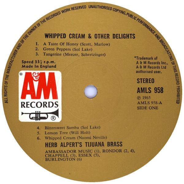 Herb Alpert & The Tijuana Brass - Whipped Cream & Other Delights