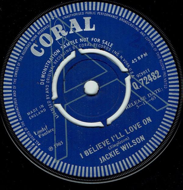 Jackie Wilson - I Believe I'll Love On / Lonely Teardrops