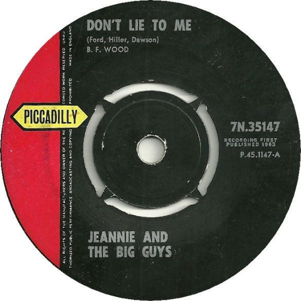 Jeannie & The Big Guys - Don't Lie To Me / Boys