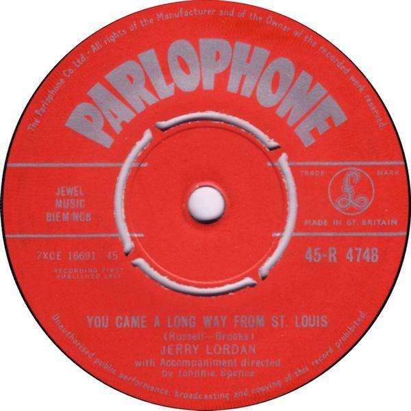 Jerry Lordan - You Came A Long Way From St. Louis