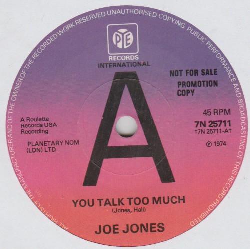 Jimmy Bowen, Joe Jones (2) - You Talk Too Much / I'm Stickin' With You