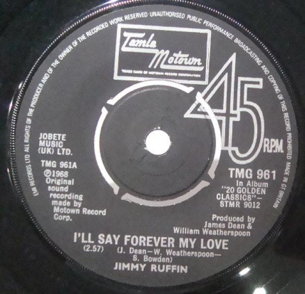 Jimmy Ruffin - I'll Say Forever My Love / It's Wonderful (To Be Loved By You)