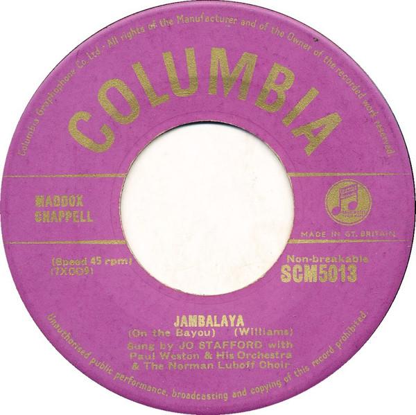 Jo Stafford, Paul Weston And His Orchestra - You Belong To Me / Jambalaya