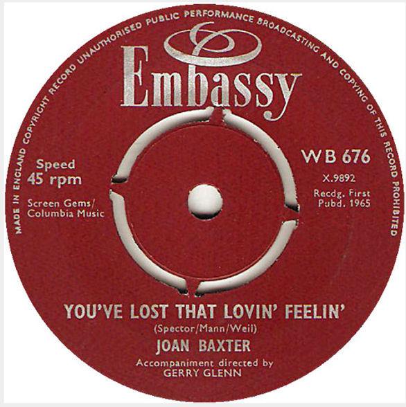 Joan Baxter, The Music Men - You've Lost That Lovin' Feelin' / Cast Your Fate To The Wind