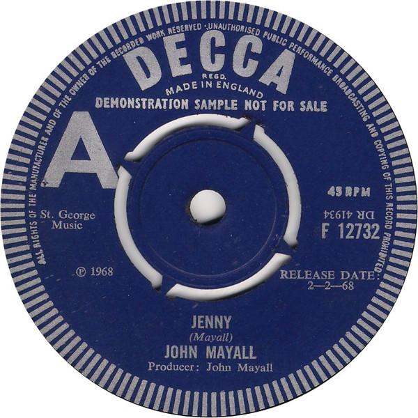 John Mayall - Jenny / Picture On The Wall