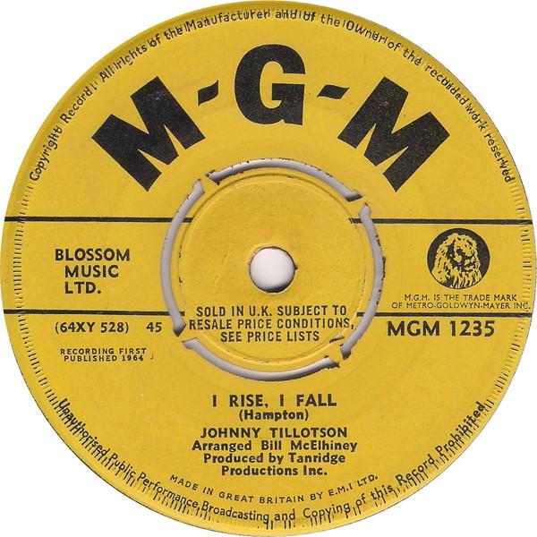 Johnny Tillotson - I Rise, I Fall / I'm Watching My Watch