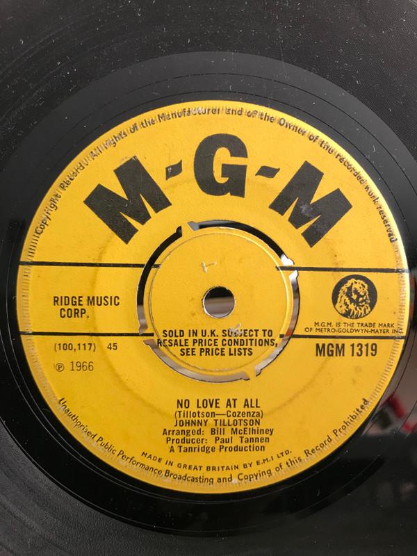 Johnny Tillotson - No Love At All / What Am I Gonna Do