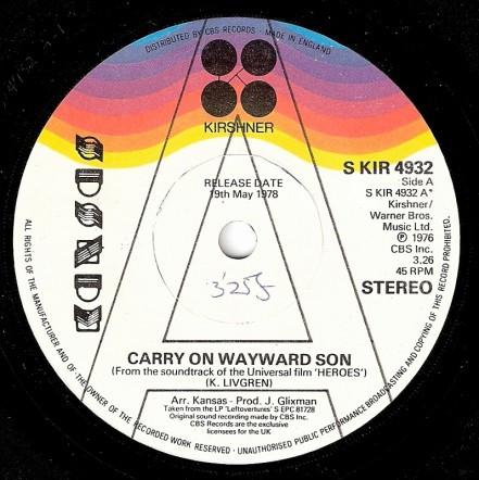 Kansas (2) - Carry On Wayward Son