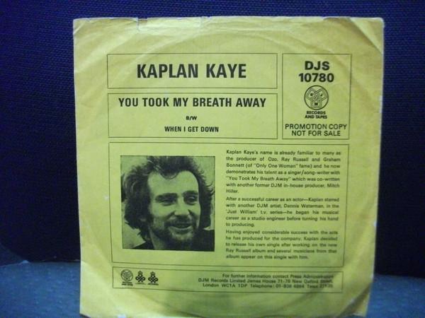 Kaplan Kaye - You Took My Breath Away