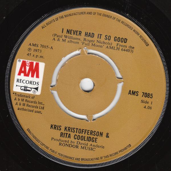 Kris Kristofferson & Rita Coolidge - I Never Had It So Good